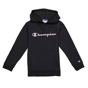 NWT Champion Big Girl Powerblend Fleece Hoodie Blk/Pink Size XL 16 Cotton School